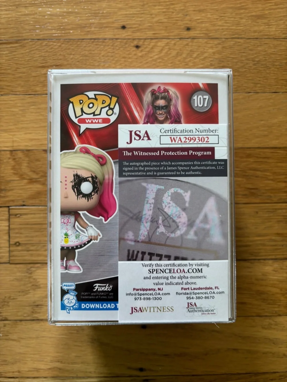 Funko Pop! WWE Alexa Bliss #107 - Pink & Blonde Autographed - Picture 3 of 4